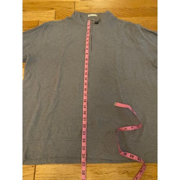 Peter Millar men's grey 1/4 zip collar long sleeve pullover knit sweater size XL - Picture 5 of 8
